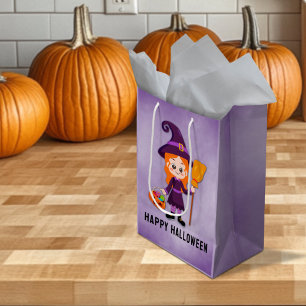 Halloween Party for Kids Witch Medium Gift Bag