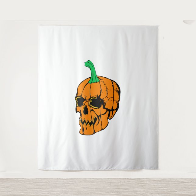 Halloween Party Funny Halloween Pumpkin Tapestry (Front)