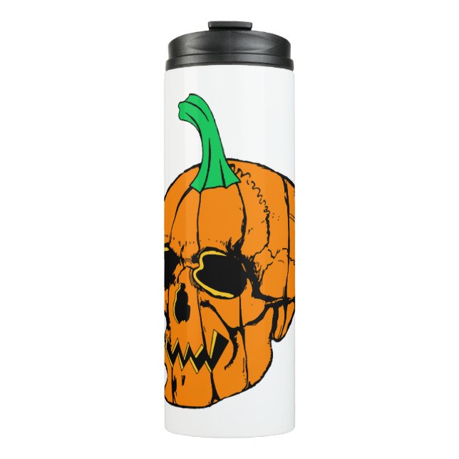 Halloween Party Funny Halloween Pumpkin Thermal Tumbler (Front)