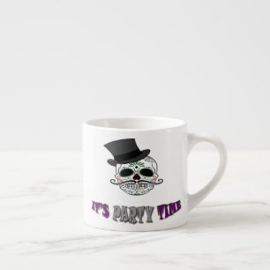 Halloween Party Funny Moustache Decorated Skull Espresso Cup