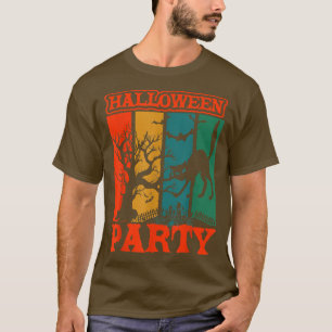 Halloween Party Funny Scary Haunted Forest Design T-Shirt