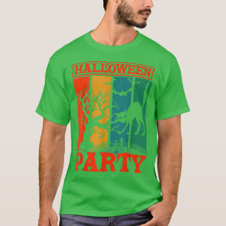 Halloween Party Funny Scary Haunted Forest Design T-Shirt