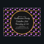 Halloween Party Geometrical Shapes Pattern  Postcard<br><div class="desc">Halloween Party Invitation with Geometrical Pattern</div>