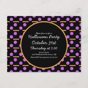 Halloween Party Geometrical Shapes Pattern  Postcard