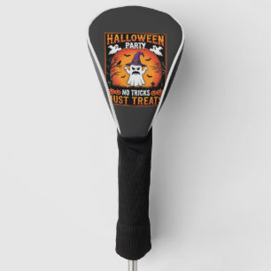 Halloween Party Ghost No Tricks Just Treats Golf Head Cover