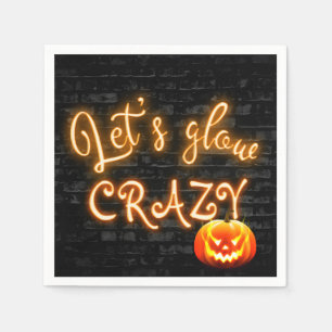 Halloween Party Glow Sign with Jack-o-lantern  Napkin