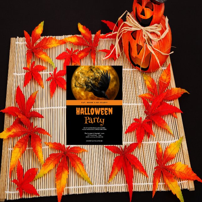 Halloween Party  Gothic Crow Invitation (Creator Uploaded)