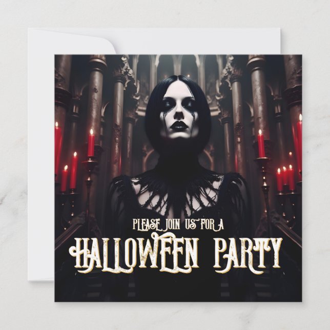 Halloween Party – Gothic Dark Invitation (Front)