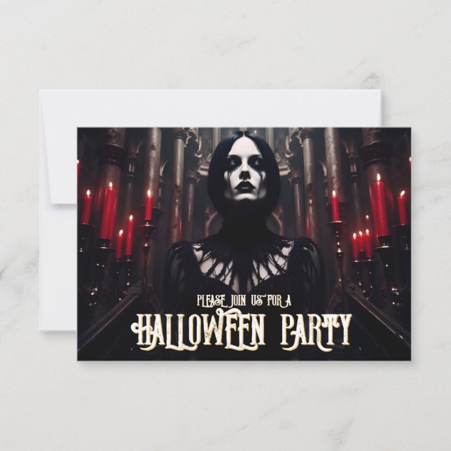 Halloween Party – Gothic Dark Invitation (Front)