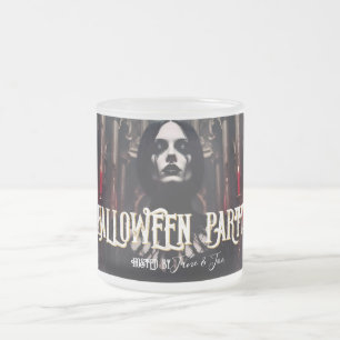 Halloween Party – Gothic Dark Invitation Frosted Glass Coffee Mug