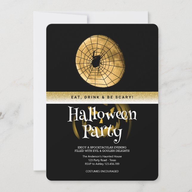 Halloween Party Gothic Fantasy Moon Invitation (Front)