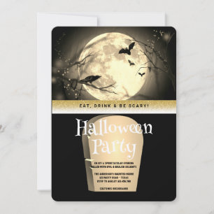 Halloween Party Gothic Fantasy Moon Invitation