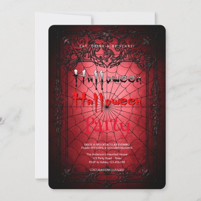 Halloween Party  Gothic  Invitation (Front)