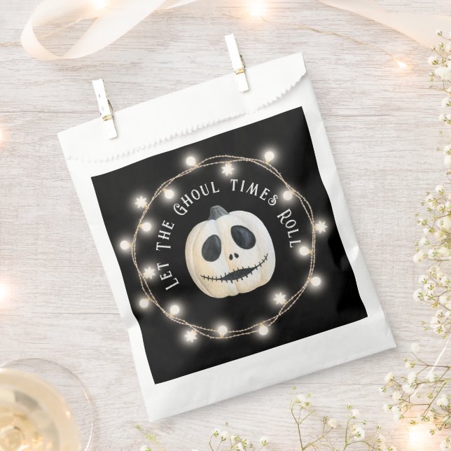 Halloween Party Gothic Pumpkin Face Favour Bags (Clipped)