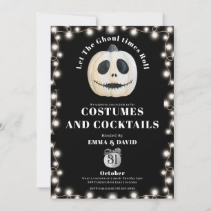 Halloween Party Gothic Pumpkin String Lights Invitation