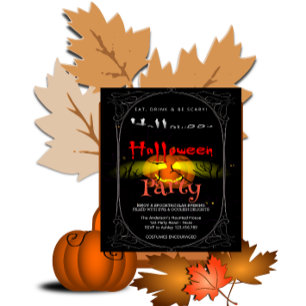 Halloween Party  Gothic  Spooky Pumpkin Invitation