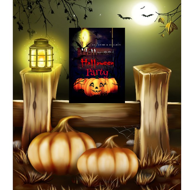 Halloween Party  Gothic  Spooky Pumpkin Invitation (Creator Uploaded)