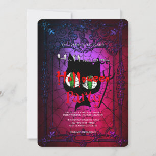 Halloween Party Gothic The Spider's Web Invitation