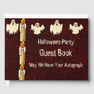 Halloween Party Guest Book Ghosts & Candles