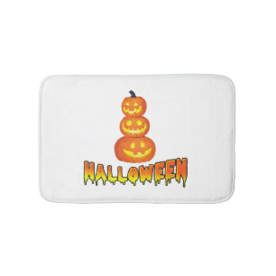 Halloween Party, Halloween Pumpkins Bath Mat