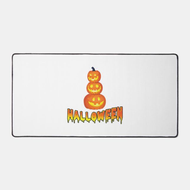 Halloween Party, Halloween Pumpkins Desk Mat (Front)
