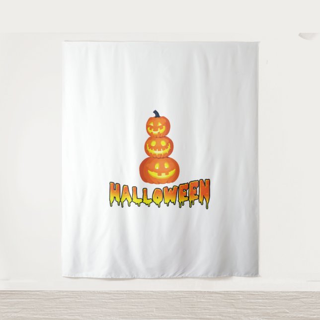 Halloween Party, Halloween Pumpkins Tapestry (Front)