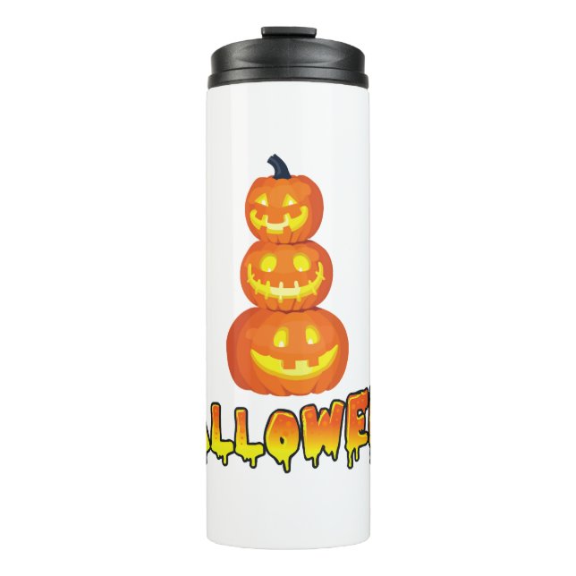 Halloween Party, Halloween Pumpkins Thermal Tumbler (Front)