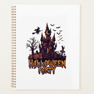 Halloween Party Haunted Castle Pumpkins Bats Planner