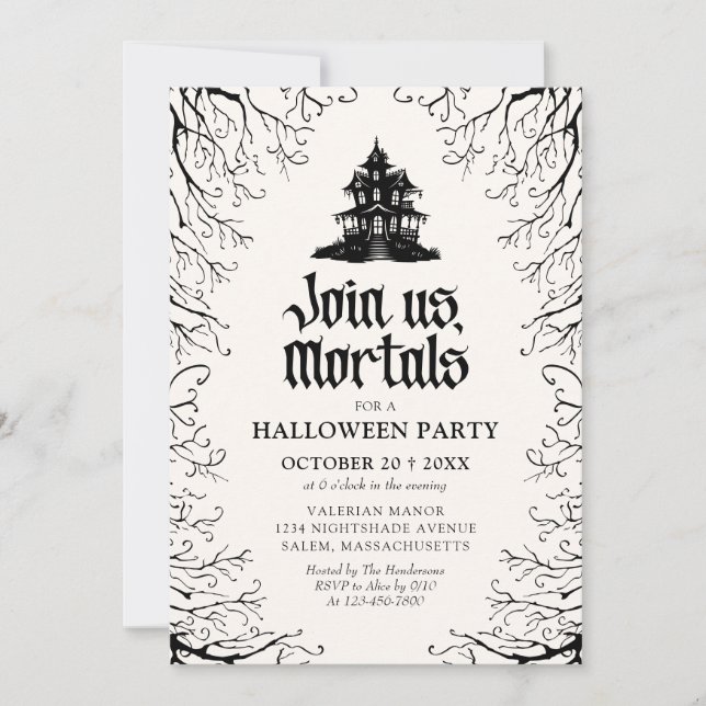 Halloween Party Haunted House Invitation (Front)