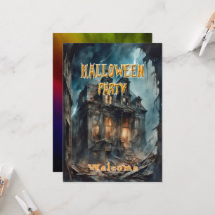 Halloween Party Haunted House Invitation