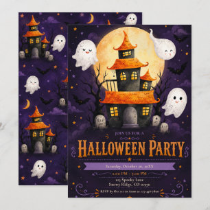Halloween Party Haunted House Invitation