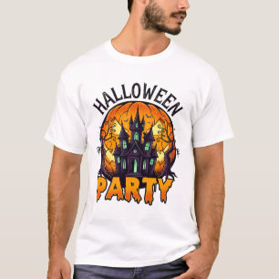 Halloween Party Haunted House Pumpkin Bats_1 T-Shirt