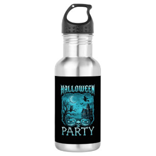 Halloween Party Haunted House Pumpkins Skull Witch 532 Ml Water Bottle