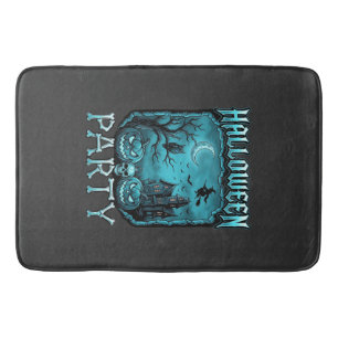 Halloween Party Haunted House Pumpkins Skull Witch Bath Mat