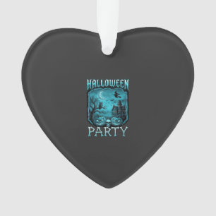 Halloween Party Haunted House Pumpkins Skull Witch Ornament