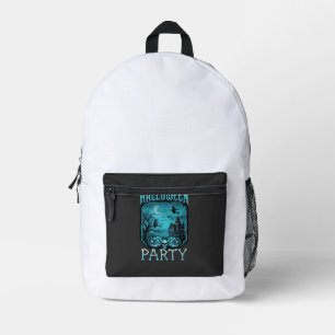 Halloween Party Haunted House Pumpkins Skull Witch Printed Backpack