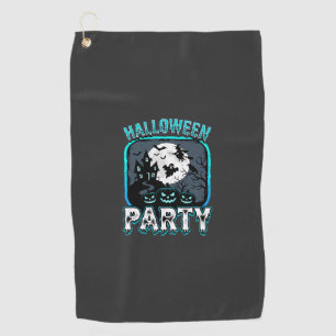Halloween Party Haunted Pumpkin Vector Design Golf Towel
