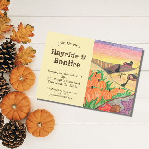 Halloween Party Hayride  Invitation