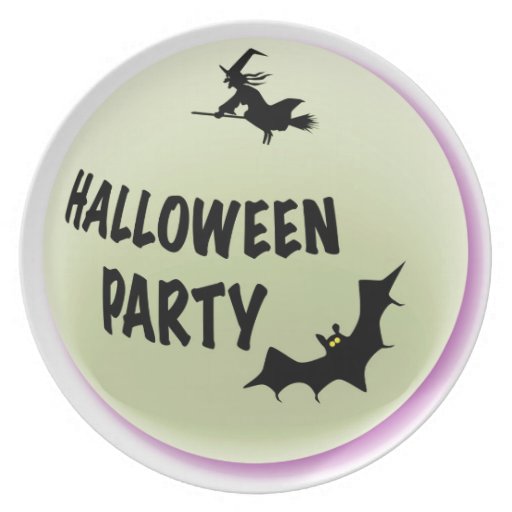 Halloween Party Icon Plate - 23.45 Halloween Party Icon Plate