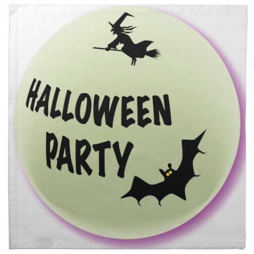 Halloween Party Icon Printed Napkins - 42.20 Halloween Party Icon Printed Napkins
