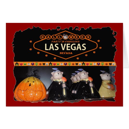 Halloween Party In Las Vegas Card