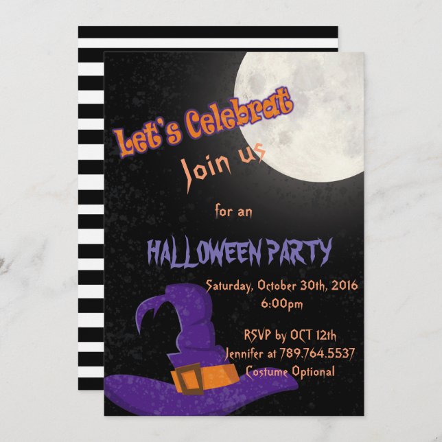 Halloween party invitation (Front/Back)
