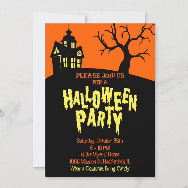 Halloween Party Invitation (Front)