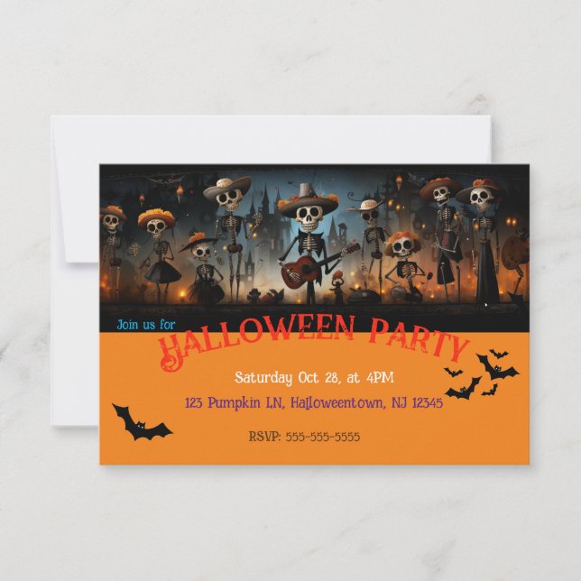 Halloween party invitation (Front)