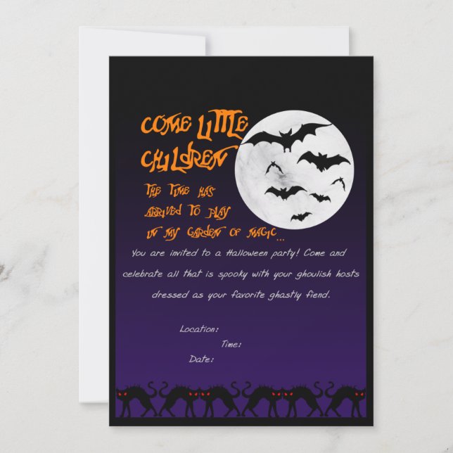 Halloween party invitation (Front)