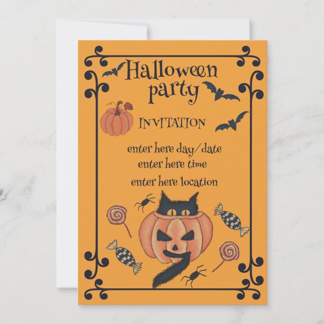 Halloween party invitation (Front)