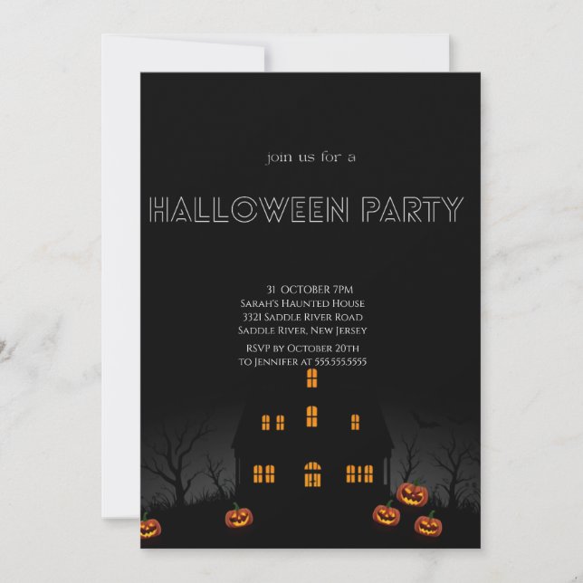  Halloween Party Invitation  (Front)