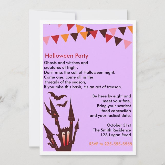 Halloween Party Invitation (Front)