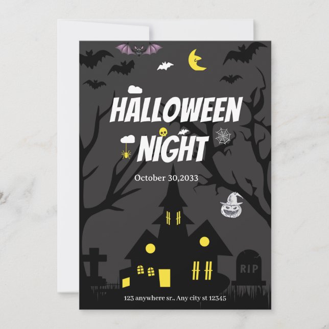 Halloween party invitation (Front)