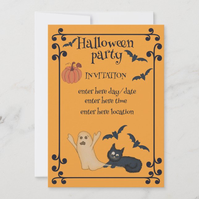 Halloween party invitation (Front)